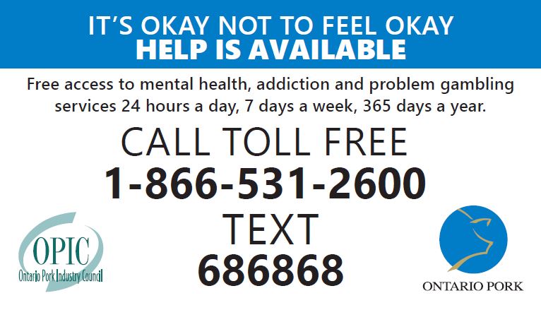 It Okay to Not Feel Okay - Ontario Pork